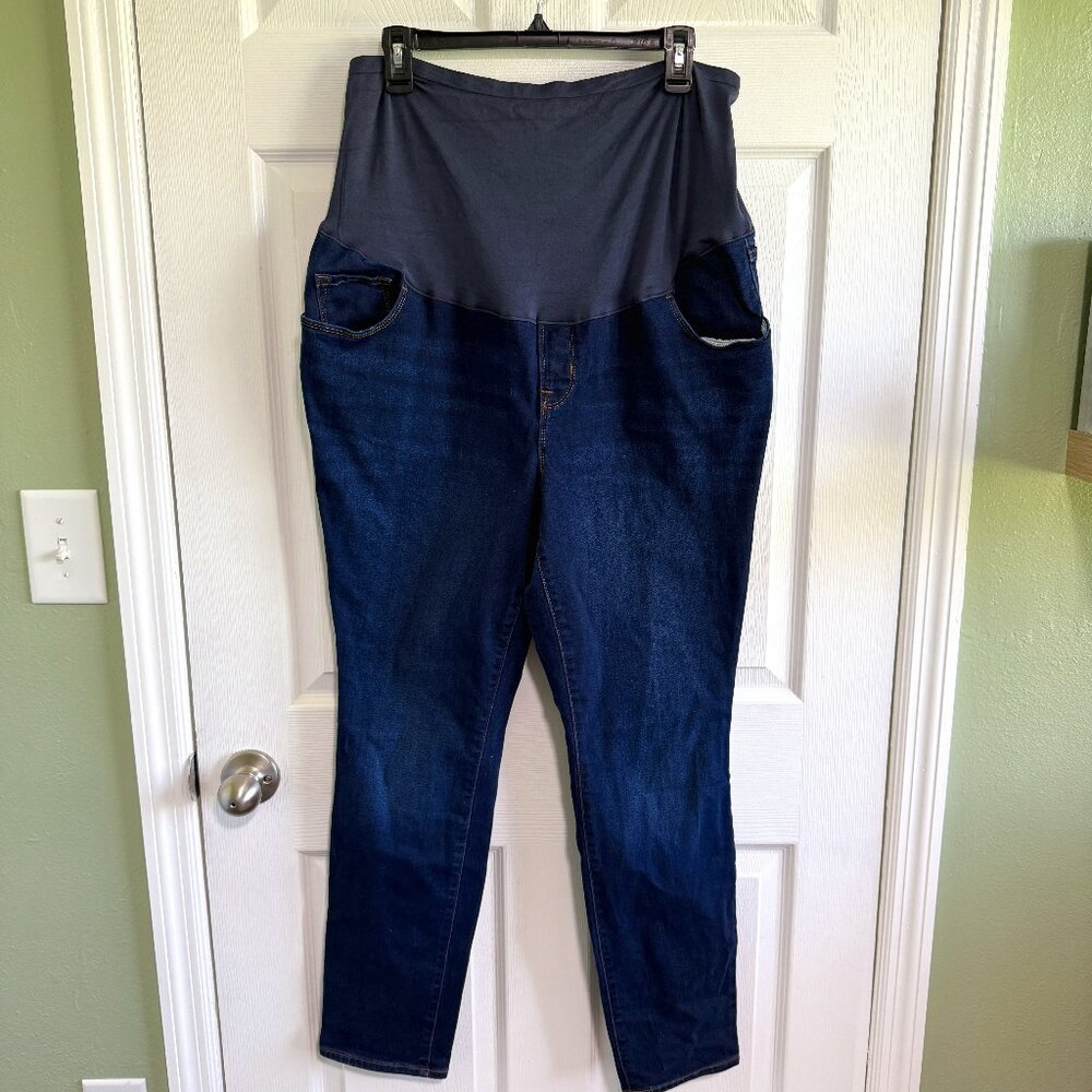 Old Navy Maternity Skinny Full Panel Blue Jeans Size 18